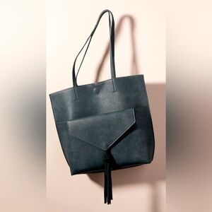 Anthropologie street level thoma clutch & tote bag black